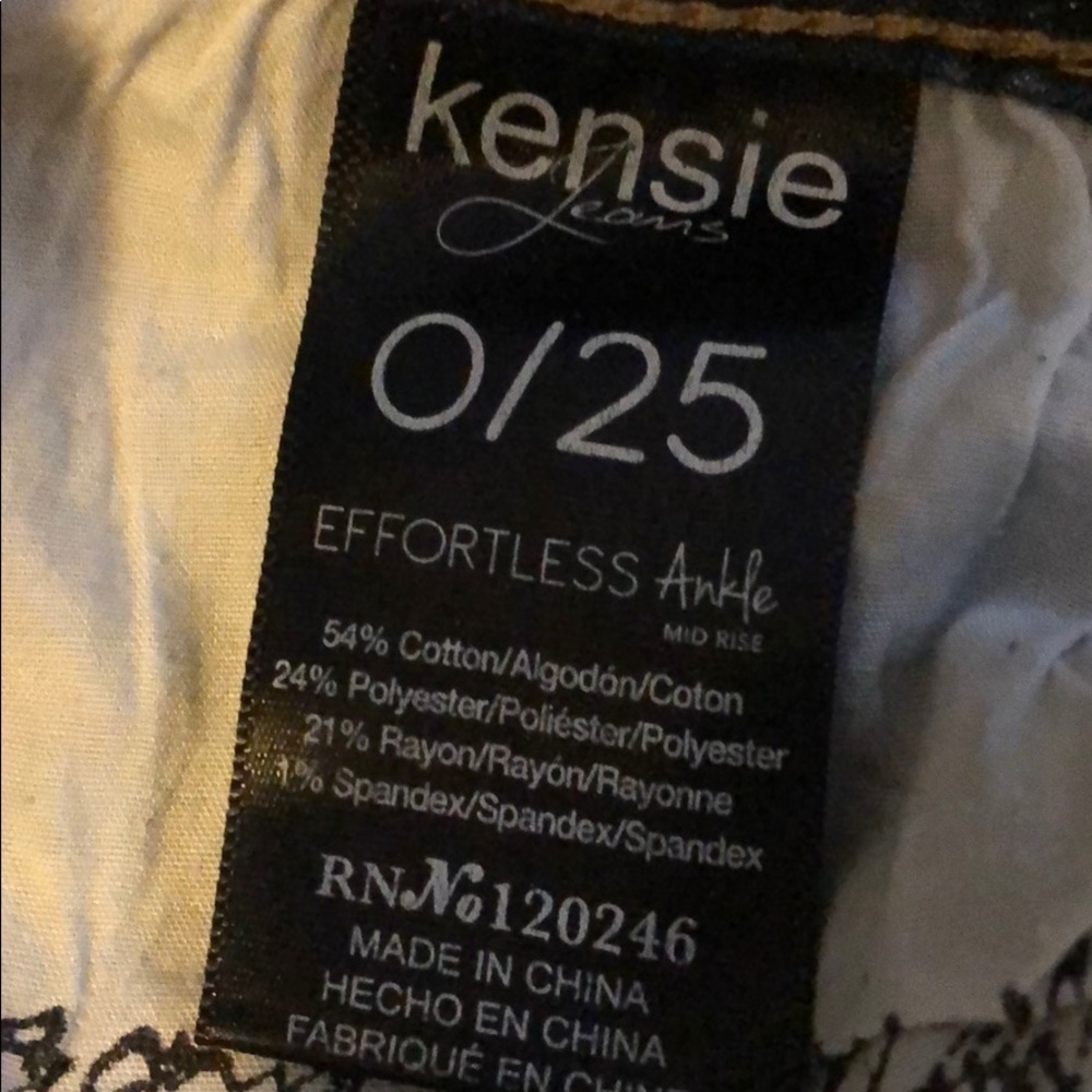 Kensie ankle jeans size 0/25 - Picture 5 of 6